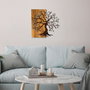 Wallity Agac 5 Escultura de Pared de Madera en Nogal y Marrón